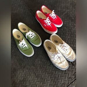 Vans authentic Sz 10 3 PAIRS